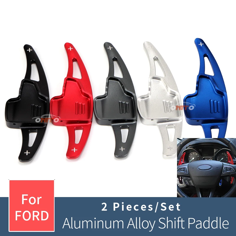 

2pcs for ECOSPORT 2018-2019 FOCUS 2015-2019 KUGA 2016-2019 Steering Wheel Aluminum alloy Shift Paddle Shifter Extension