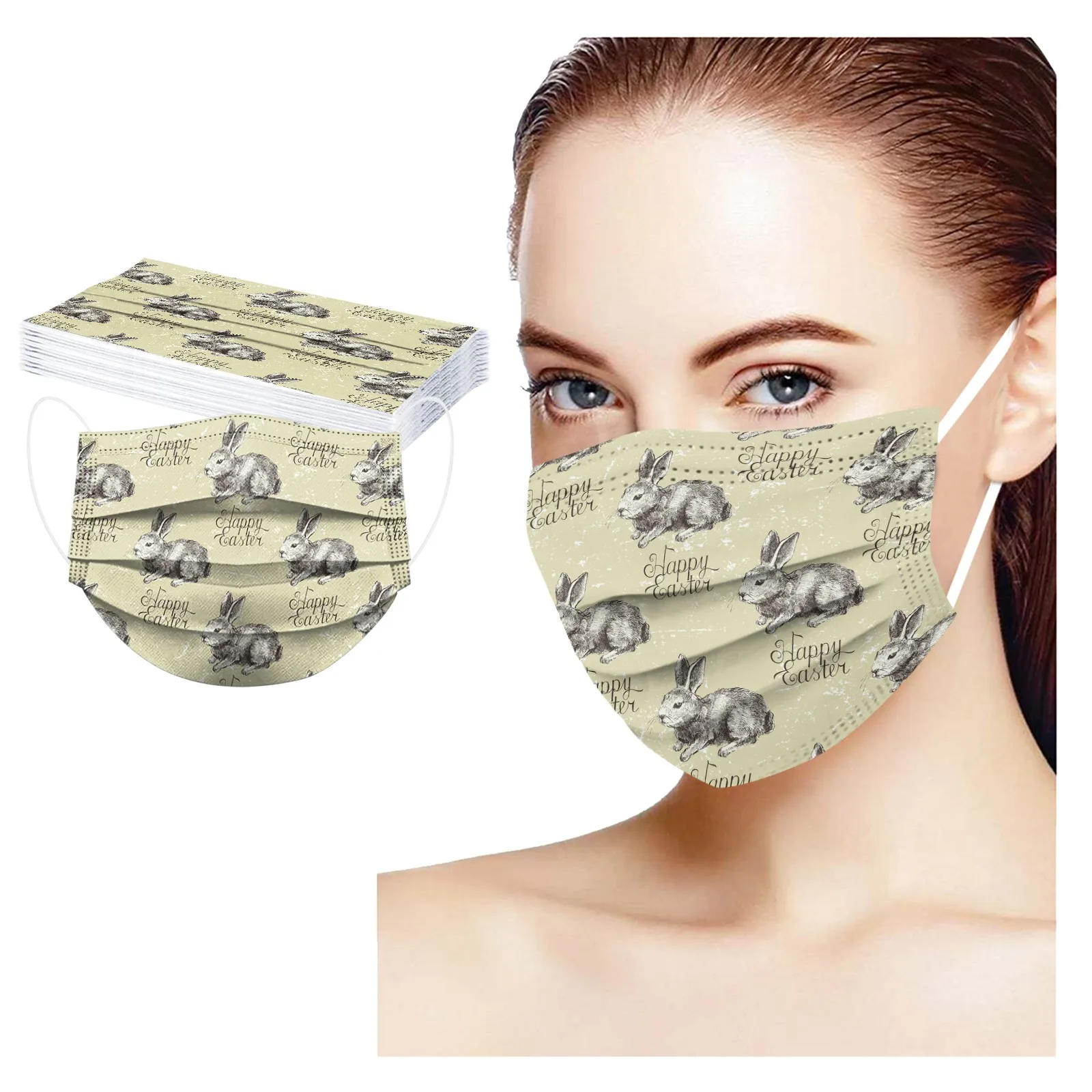 50PCS Adult Fashion Disposable Non-Woven Fabric Mask Facial 3 Layers Personal Face Mouth Masks Masque Mascarilla | Красота и здоровье