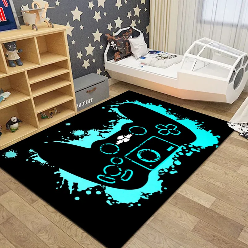 

Funny Cartoon Carpets Gamepad Bedroom Rugs Kid Gift Anti-skid Washable Playing Mat 120x160cm alfombras Carpets for Lving Room