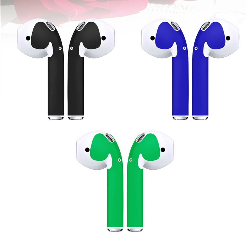 

3 Pairs Chic Earphone Sticker Wireless Headset Sticker Protective Stickers Compatible for Airpods Pro
