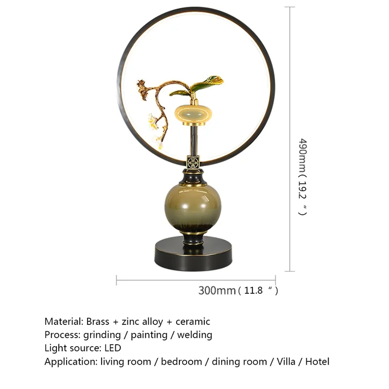 Керамические настольные лампы WPD Настольный светильник роскошный современный