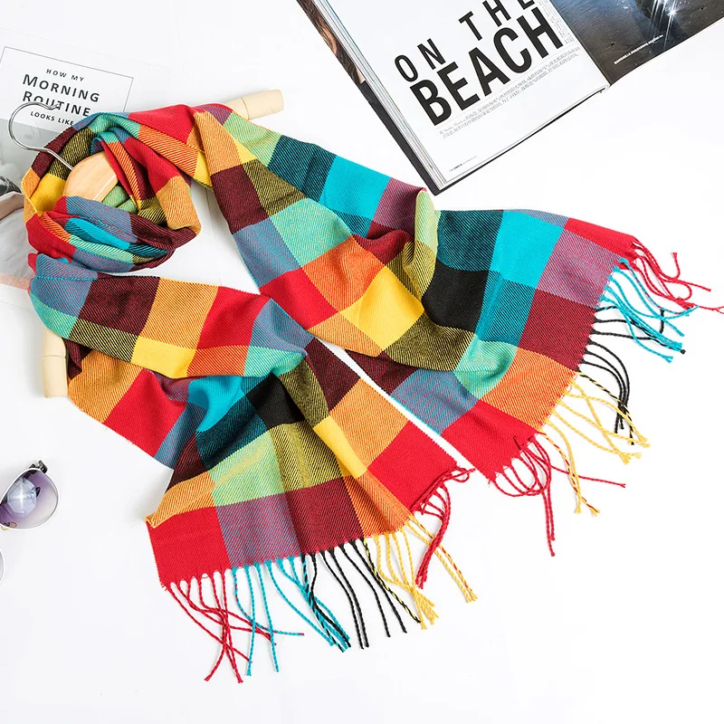 

Autumn And Winter Trend Korean Version Joker Fashion Warm Men's Checkered Scarf Classic British Style