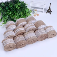 2m diy manual 5cm width lace linen roll lace rope lace decorative natural material 2m woven bag ornament creative necessary