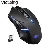 victsing pc066 wireless gaming mouse 2400dpi portable gamer mice with programmable side buttons ergonomic grips for laptop pc