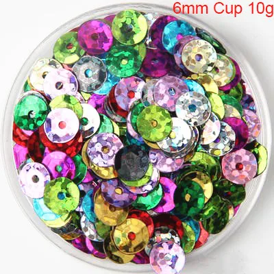 6mmCup laser mix 10g 10 мм звезда форма, Сыпучие блёстки ПВХ пайетками для свадьбы скрапбукинга ручной работы ремесла Конфетти украшения ребенок DIY аксессуар 20 г - Цвет: 6mmCup laser mix 10g