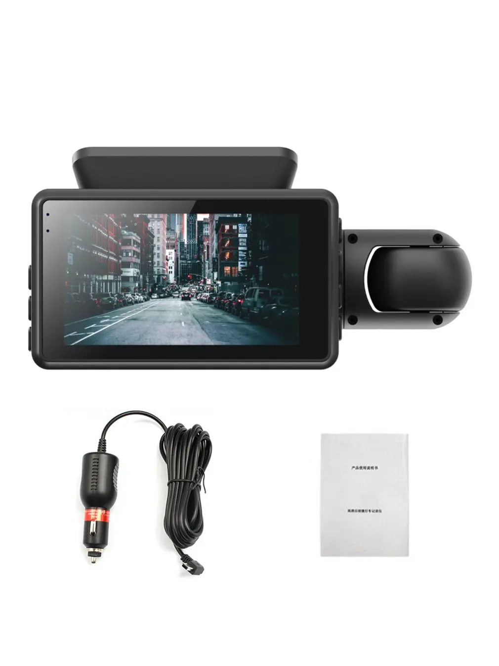 

1080p Three Inch Display Screen Driving Recorder A68 With Double Lens Adjustable Interior Lens Driving Recorder