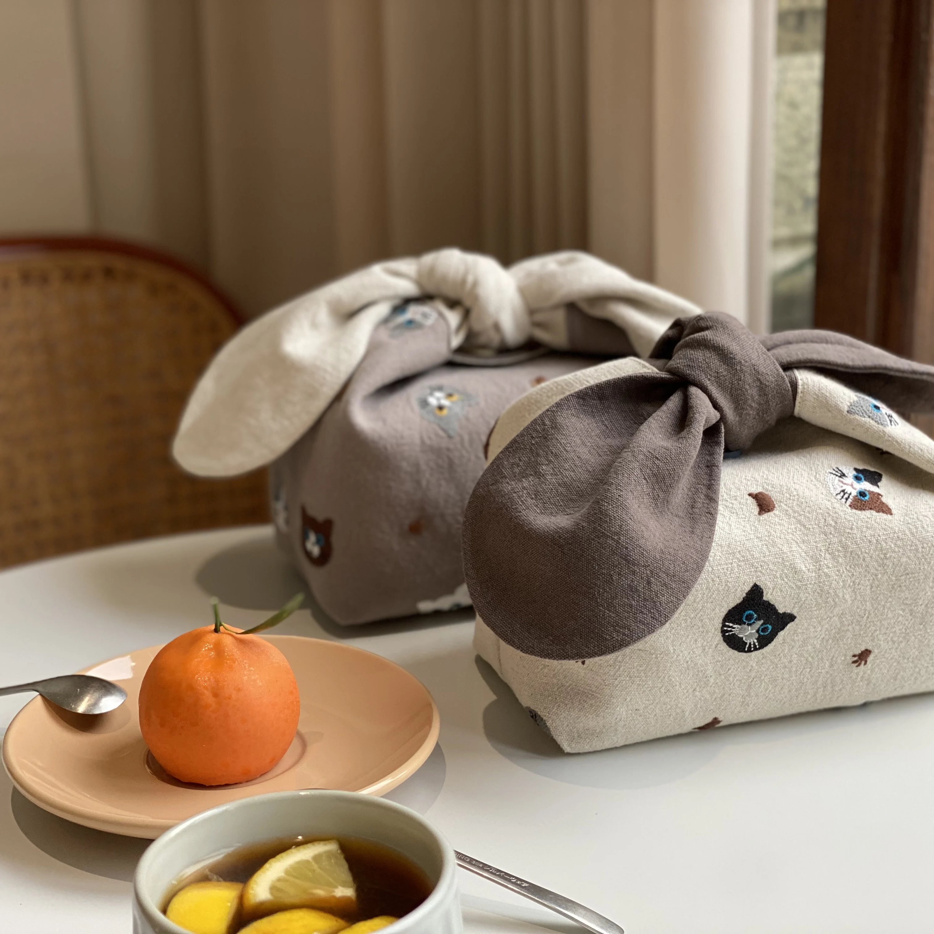 Жаккардовая ткань с вышивкой кошки хлопчатобумажная и льняная сделай сам