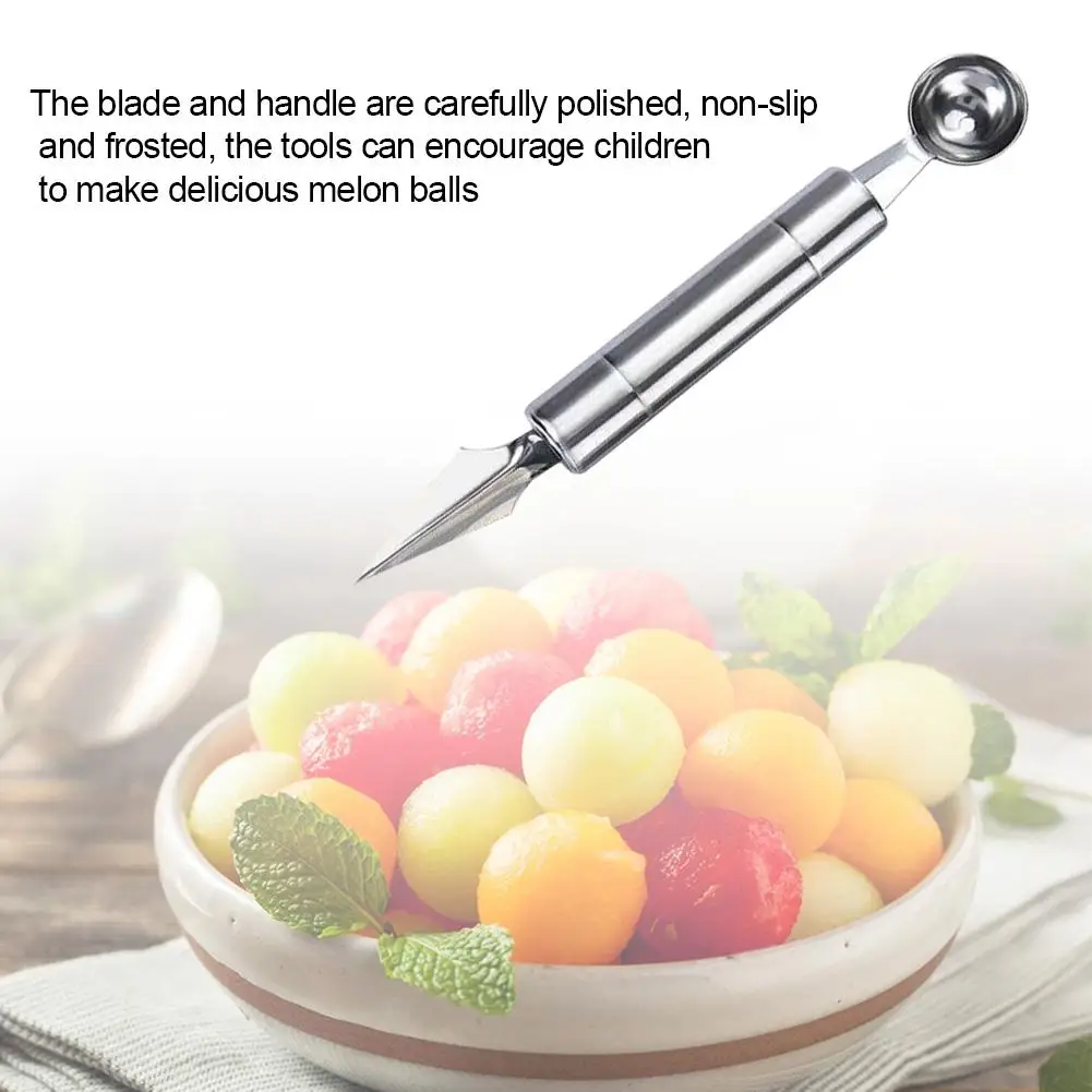 Нержавеющая сталь ложка для мороженого стек с триггером печенья ложки ручкой