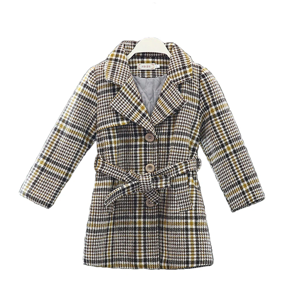 

Kids girl overcoat Winter new thick wool coat for girls Teens autumn jacket warm long outerwear Children Windproof 8 10 12 year