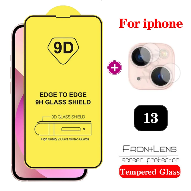 

2in1 Screen Protectors Cristal Templado Iphone 13 Pro Max Cover Protective Film Glass For Iphone 13Pro Max 13Mini Tempered Glass