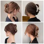 Зажим для волос Женский, большой, золотой, геометрический