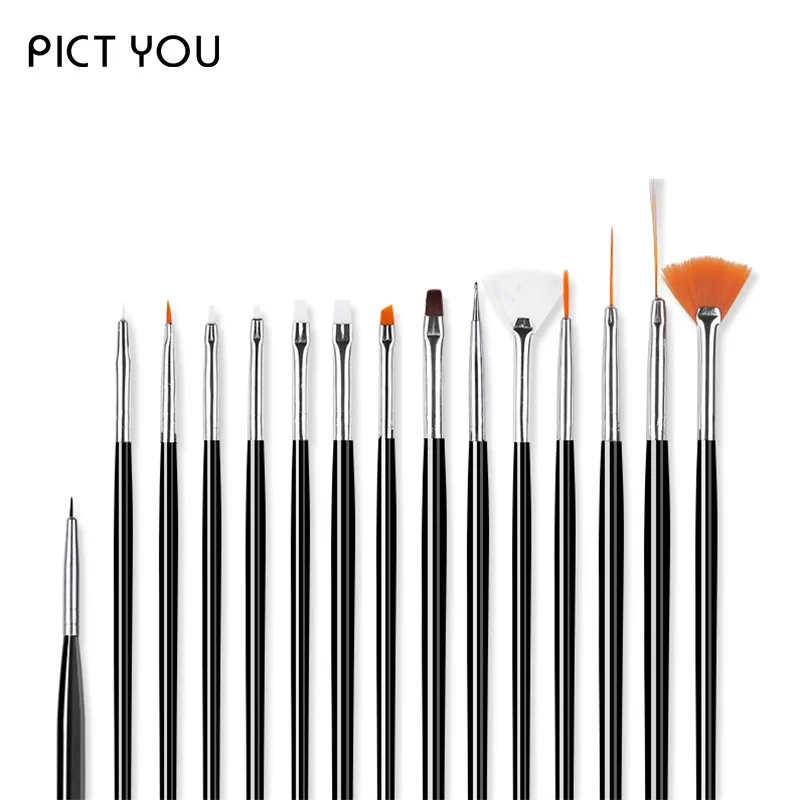 Щетка для ногтей PICT YOU 15 шт./компл. гелевого маникюра с эффектом омбре|Кисти