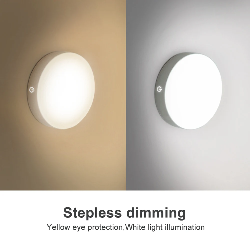LED PIR Motion Sensor Night Light Auto On/Off for Bedroom Cabinet Wireless USB Rechargeable Warm White/White | Освещение