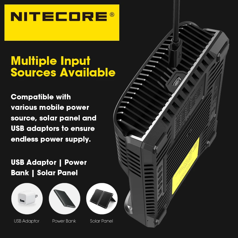 Умное зарядное устройство NITECORE UMS4 UMS2 с ЖК-дисплеем 4A QC быстрая зарядка для