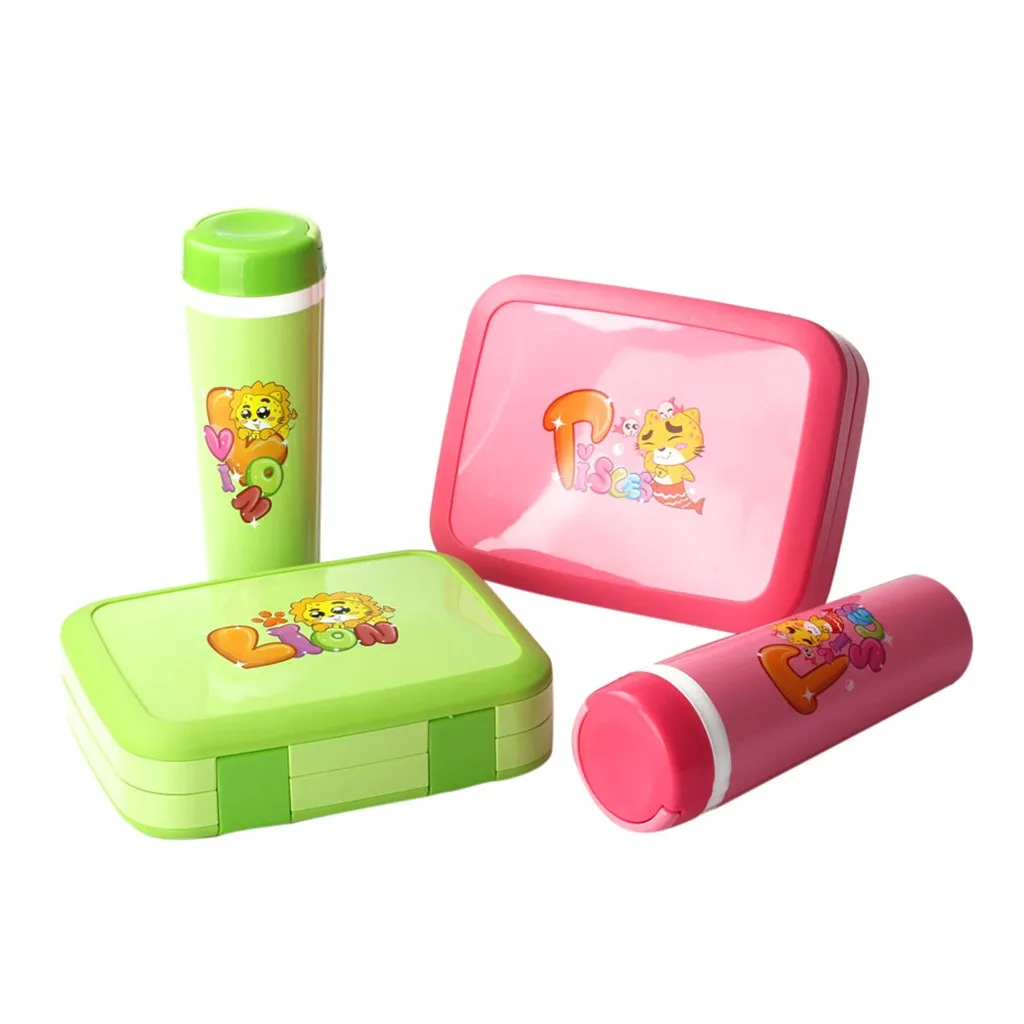 Детский Ланч бокс герметичная упаковка для еды и закусок с чашкой набор пикника