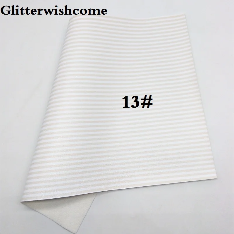 12 Glitterwishcome 21X29 см A4 размер винил для бантов печатные полосы Кожа Fabirc искусственная кожа листы для бантов, GM184A - Цвет: 12
