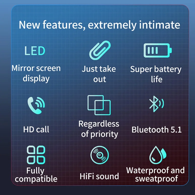 

Bluetooth 5.1 Earphone Wireless Bluetooth Headphone TWS Charging Phone 2000 MAh In-Ear Touch Control Earbuds Headset For Xiaomi