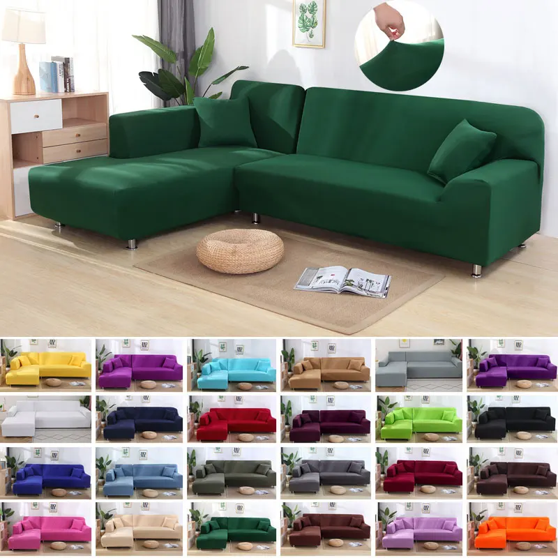 

Housse De Canap Fabric L Shape Sofa Covers Online Elastic Sectional Sofa Slipcover Diy Solid Color Recliner Sofa Protector