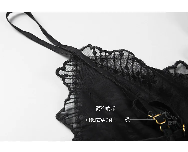 Ночная сорочка Женская атласная прозрачная пикантное нижнее белье для молодых