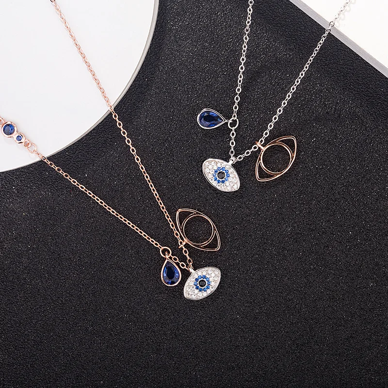 2019 новейшее ожерелье из стерлингового серебра 925 пробы с хрустальным глазом