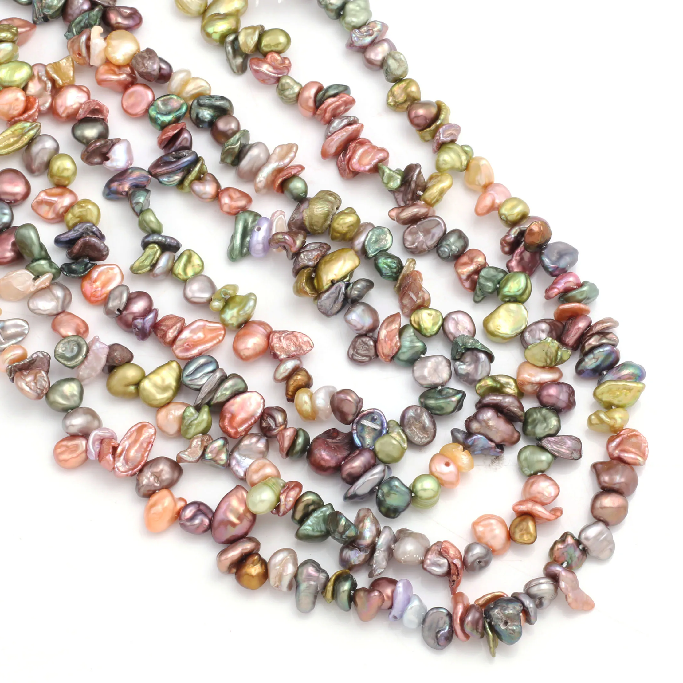 Бусины Из Натурального пресноводного жемчуга Рециркулированные бусины для