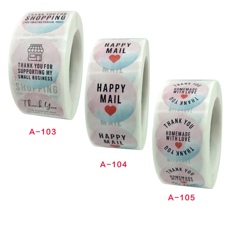 

New Round Business Label Stickers Paper Cute Thank You For Baking Packaging Seal Holiday Stationery Sticker