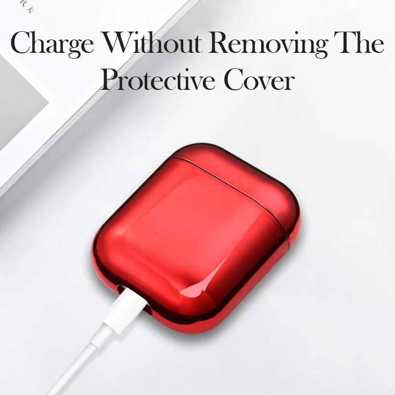 Чехол для Airpods 2 чехол s с гальваническим покрытием жесткий корпус MacBook Air стручки