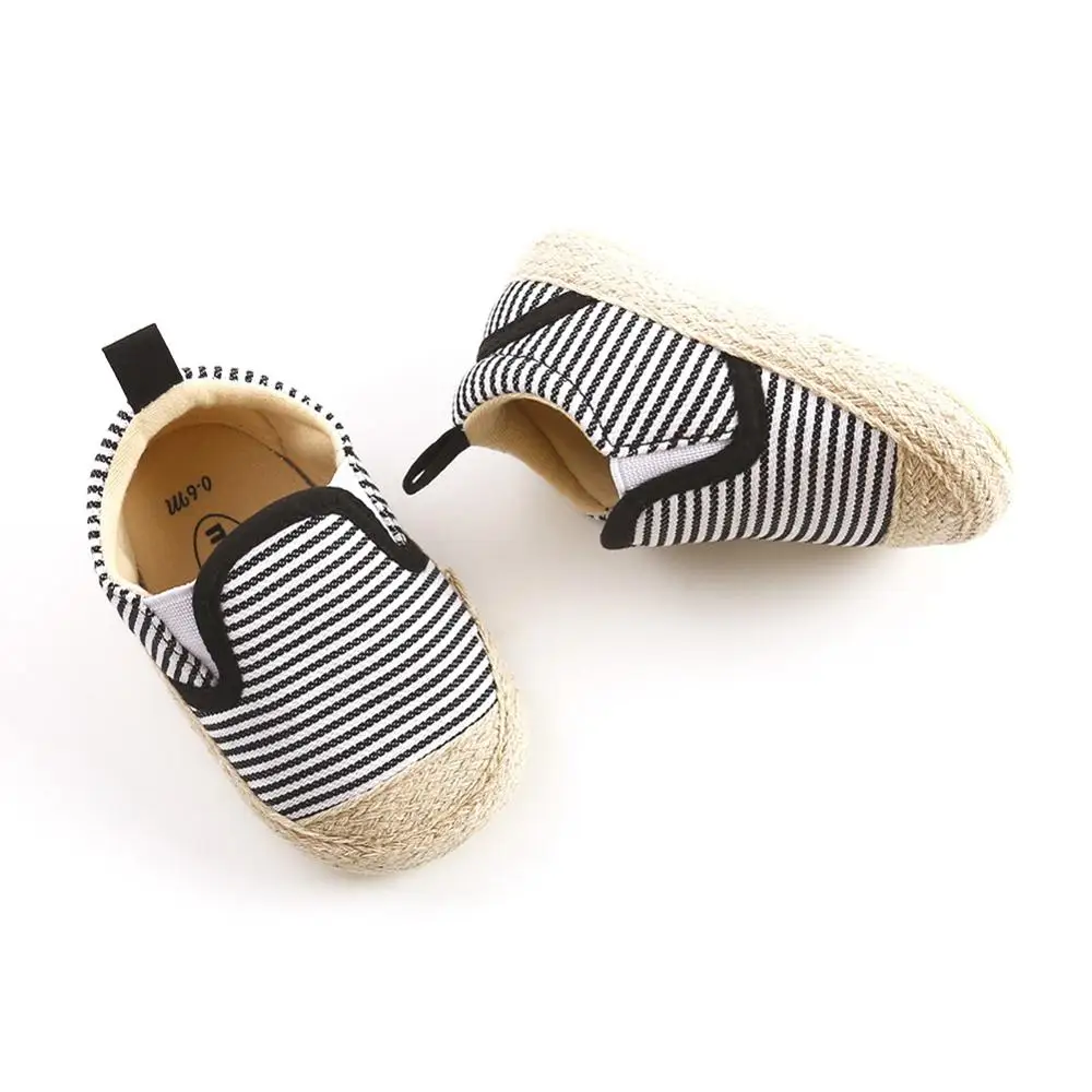 

Summer Baby Boy Striped Cotton Soft Soled Shoes