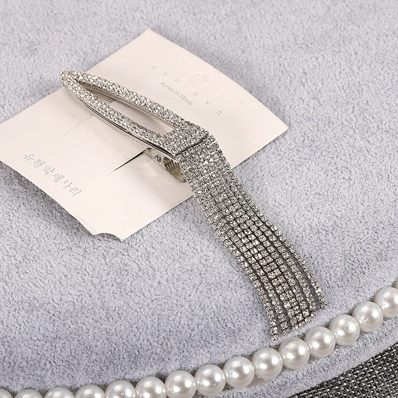 

Shining Tassels Crystal Hair Pins Rhinestones Hair Clips Women Styling Tool Hairgrip Nightclub Hairpin Accessories