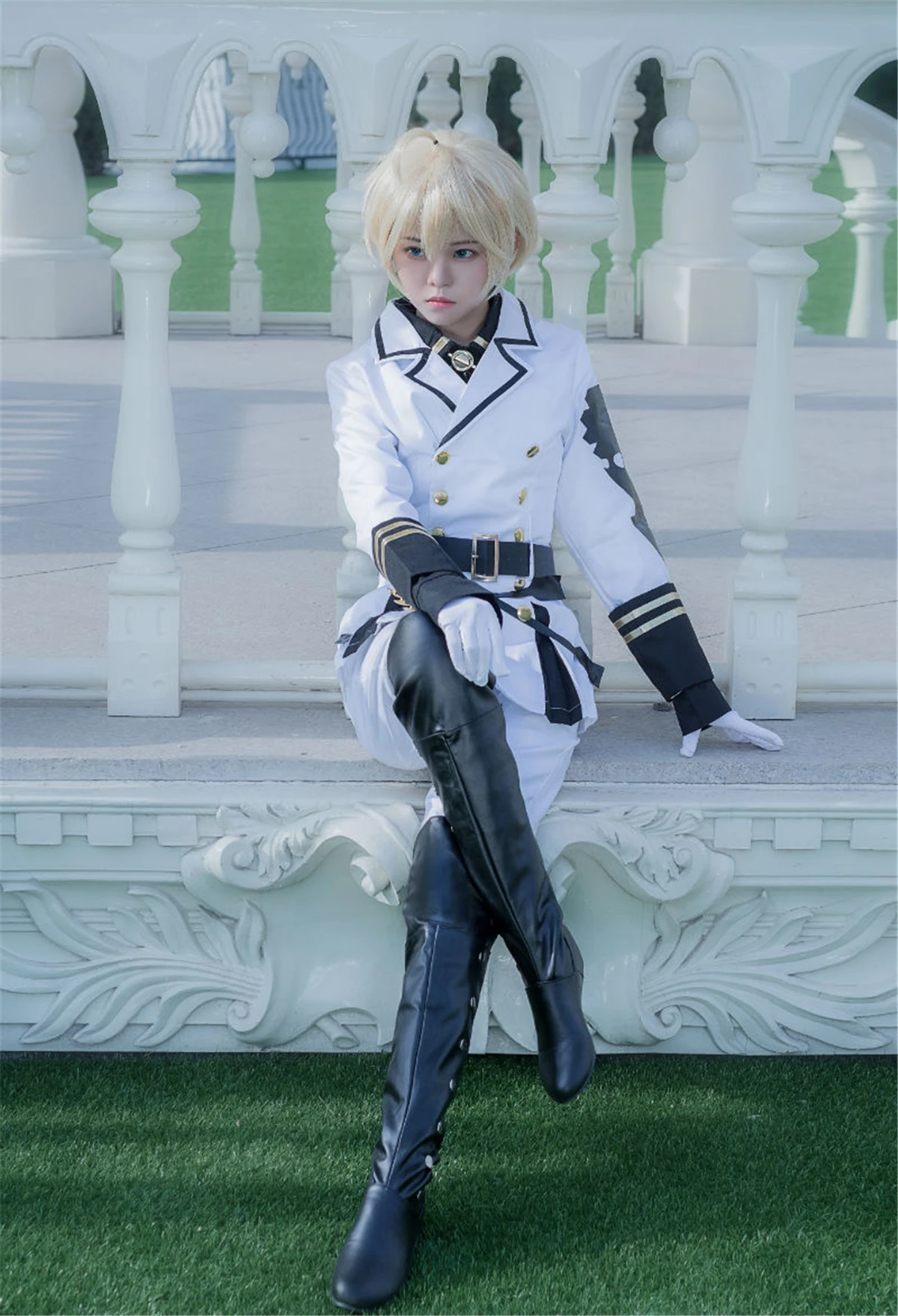 Мужские взрослые аниме Серафим конца Owari no Seraph Mikaela Hyakuya Униформа Хэллоуин косплей