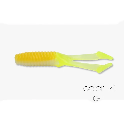 color k Spinpoler 10 шт. мягкий свимбейт в форме червя пластиковая приманка Двойное Весло Т-хвост большой ребристый джиггинг Джеркбейт падение выстрел бас Щука окунь форель - Цвет: color k