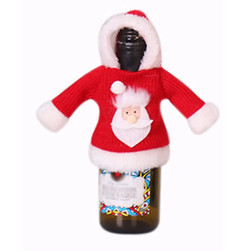 Рождественские украшения Рождественская Милая одежда шапка бутылка вина набор