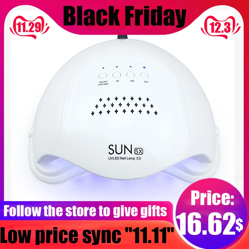 2019 новая умная 48 Вт Светодиодная УФ лампа для ногтей Гель лак Сушилка дизайна