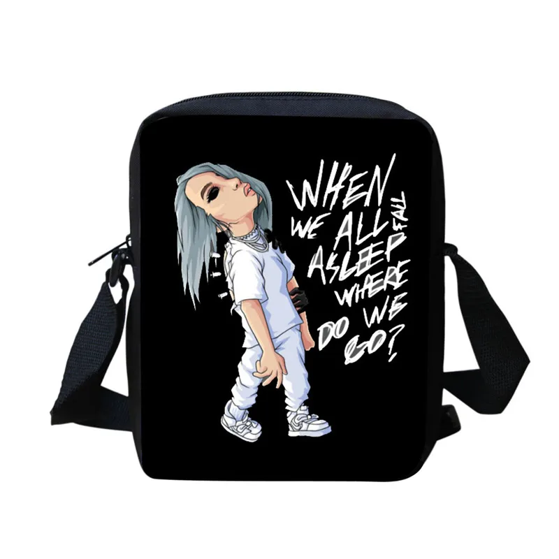 THIKIN Billie Eilish 3 шт./компл. Рюкзак Back To School детская книга мешок для маленькой девочки распылитель ранцевого типа для подростков Mochila Escolar - Цвет: as picture