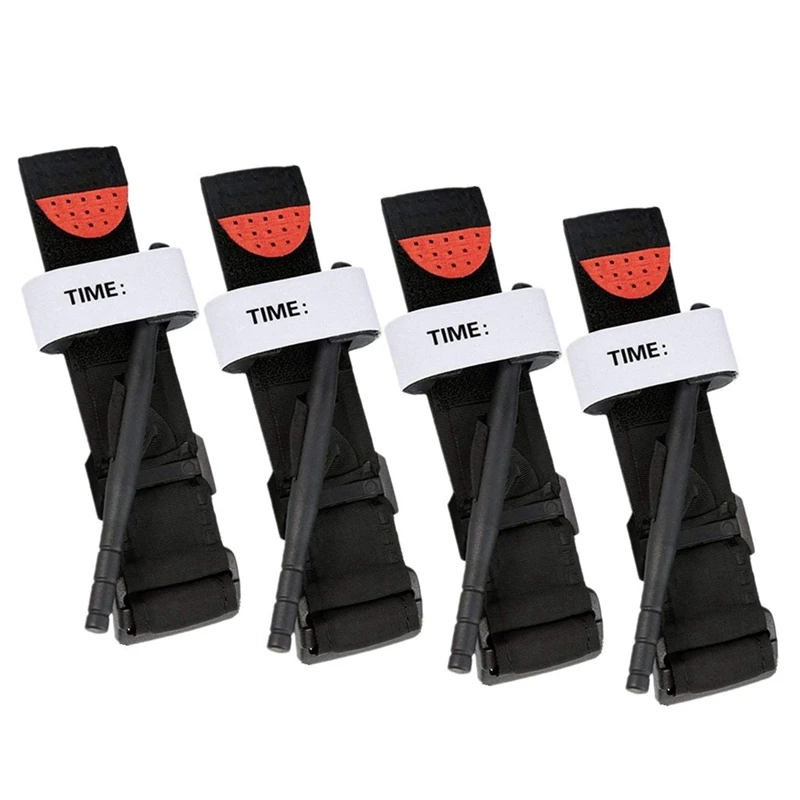 

4 Pieces CAT Tourniquet Spinning Tourniquet Emergency Buckle Tourniquet Outdoor Emergency Tourniquet