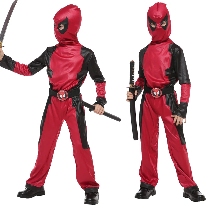 

ninja Ruthless cosplay kdis costume Halloween set Slim long sleeve child high quality new polyester material