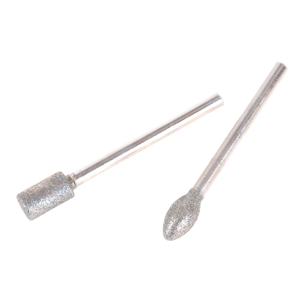 

20pcs/set 3mm Emery Grinding Head For Rotary Tools Durable Shank Diamond Burr Bit Cut Engraving Carving Rotary Drill Bits