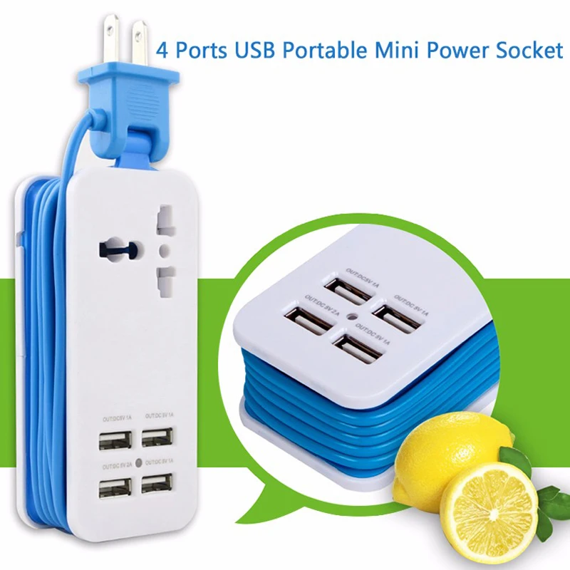 Евророзетка с USB-разъемом для дома 4 Usb-разъема 5 В 220 А универсальная розетка