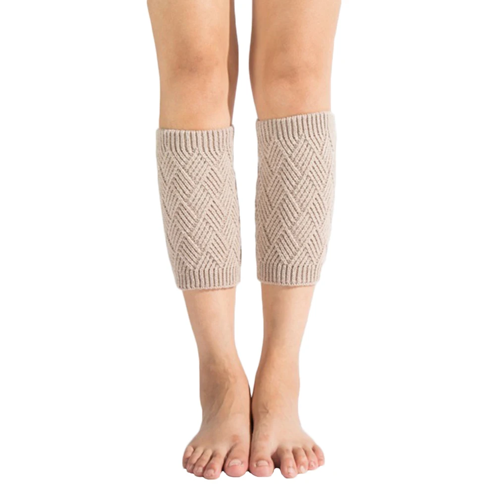 Женские однотонные теплые вязаные гетры Осенне зимняя верхняя одежда Шерстяные