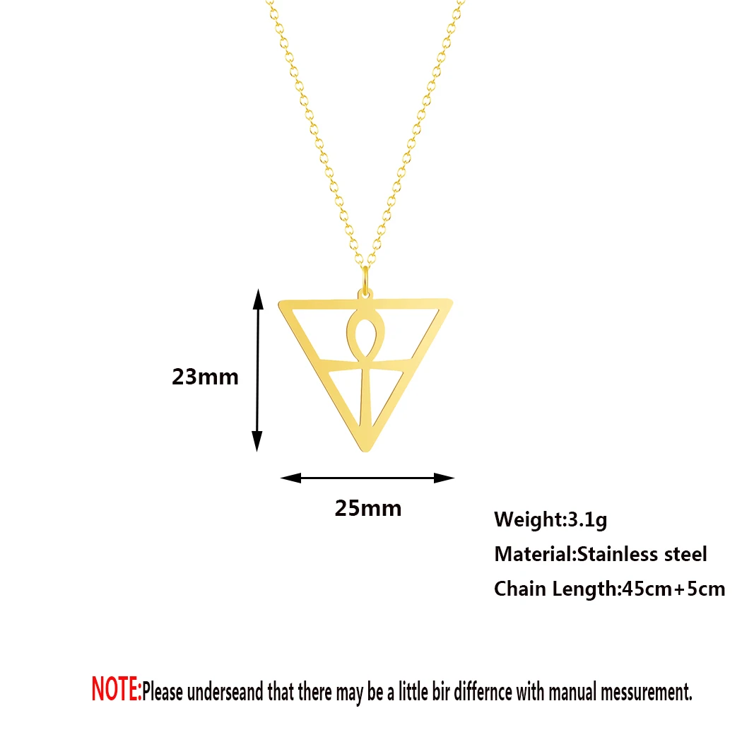 Винтажное ожерелье на ногу для женщин геометрический треугольник нержавеющая