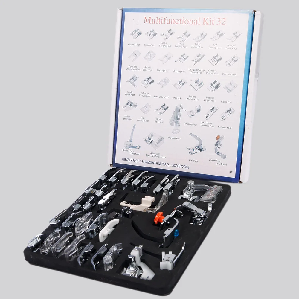 

11-82pcs/Set Sewing Machine Presser Tools Accessories Parts Press Feet For Brother Singer Kit