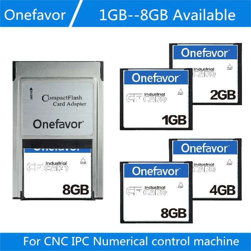 Onefavor Compact Flash CF Card To Pcmcia Adapter 1GB 2GB 4GB 8GB Memory Card per macchina a controllo numerico IPC CNC