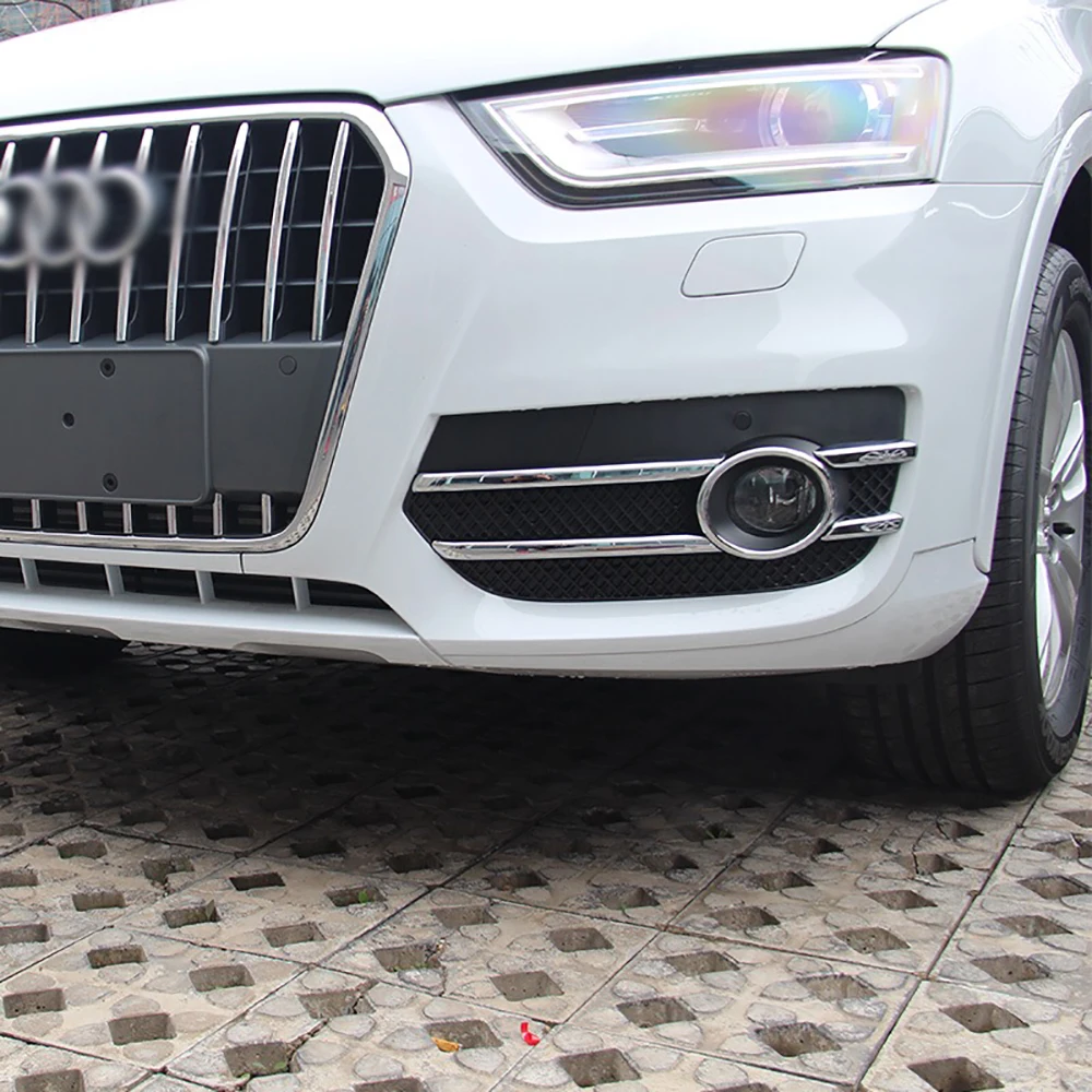 Подходит для Audi Q3 2013 2014 2015 передние противотуманные фары светильник накладка ABS