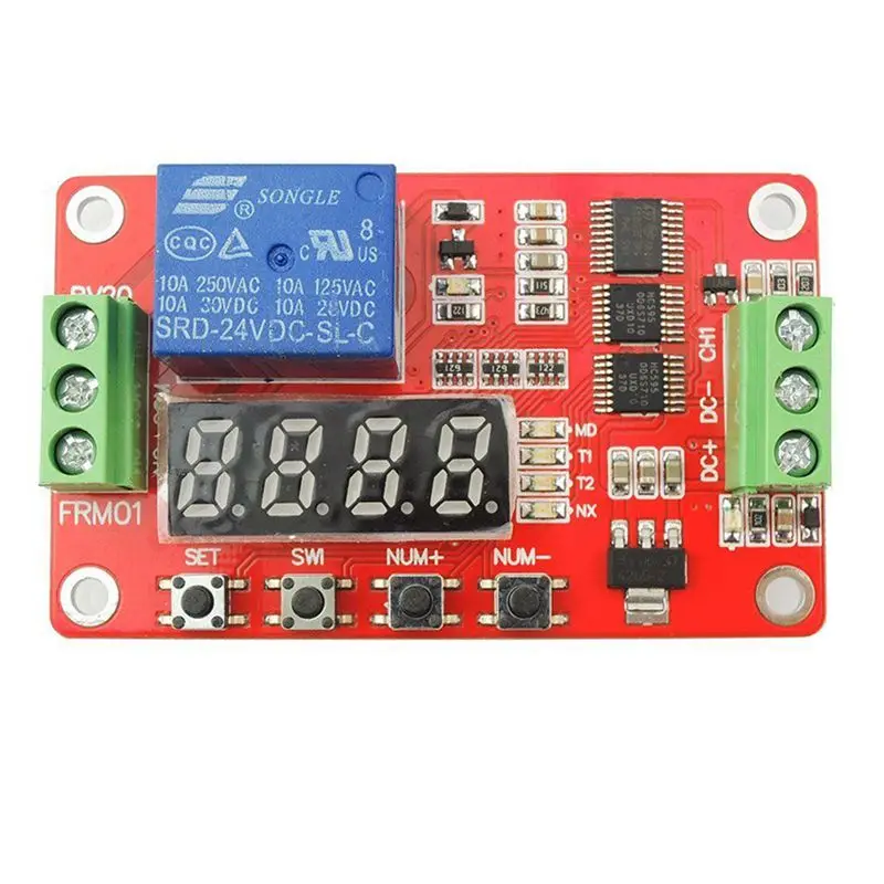 24V DC Многофункциональный самоблокирующийся релейный таймер цикла PLC модуль