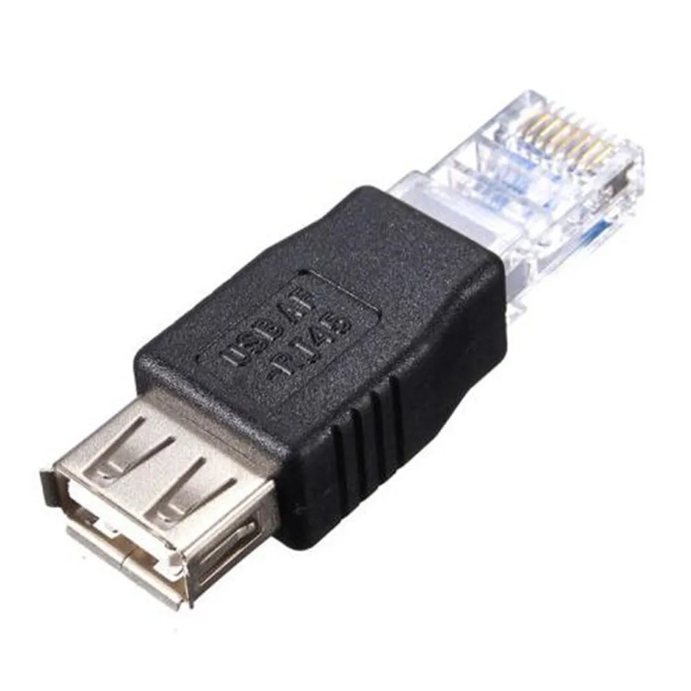 

USB Type A Female To RJ45 Male Ethernet Adapter Router Connector Plug Socket Lightweight Portable USB-to-Ethernet Adapter 2021