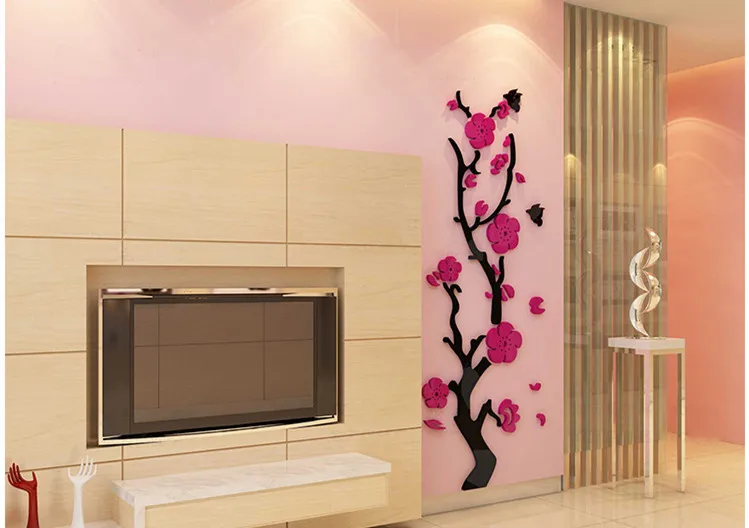 3 размера многокомпонентный цветок сливы цветочный узор 3D акриловое украшение