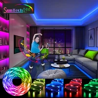 suntech led light strips bluetooth music sync color flexible rgb 5050 diode tapeled lights built in mic for partychristmas