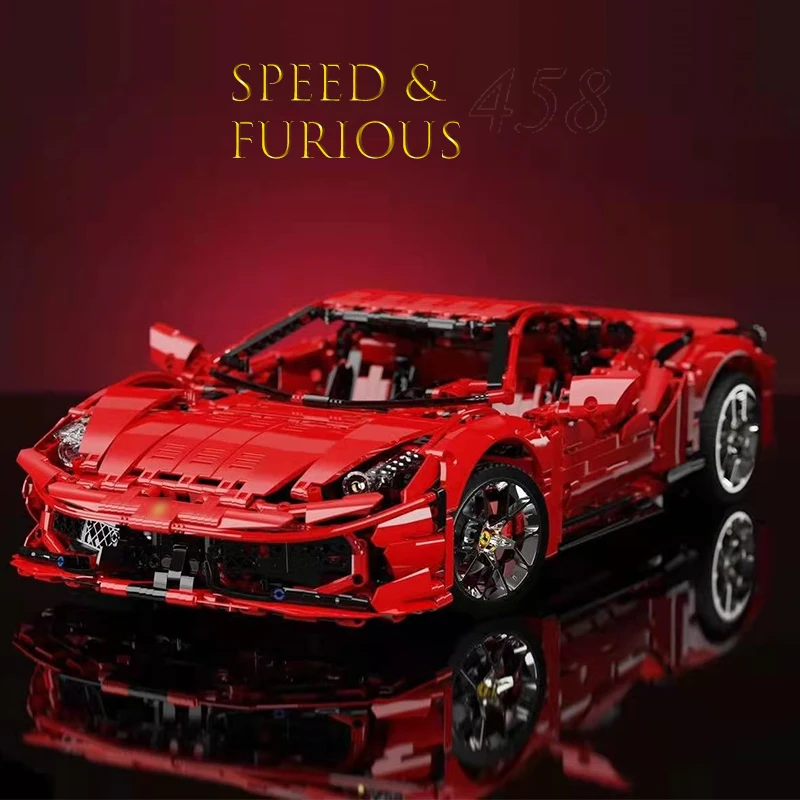 Cool Mechanical Sports Car 20086 10304 New Racing Vehicle Bugattis Ferraris High-Tech Super Voiture Building Block Assembly Gift | Игрушки и
