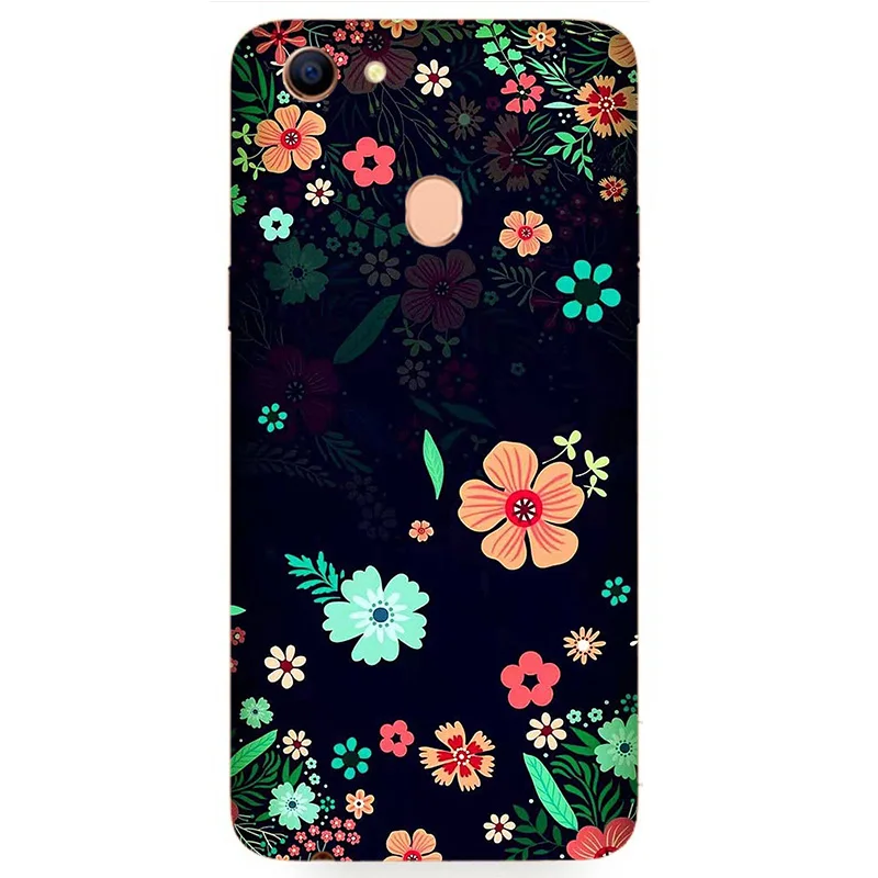Flower butterfly cat floral leaves silicone phone case For Oppo F5 F7 Youth F9 F11 F17 Pro floral leave  phone cover images - 6