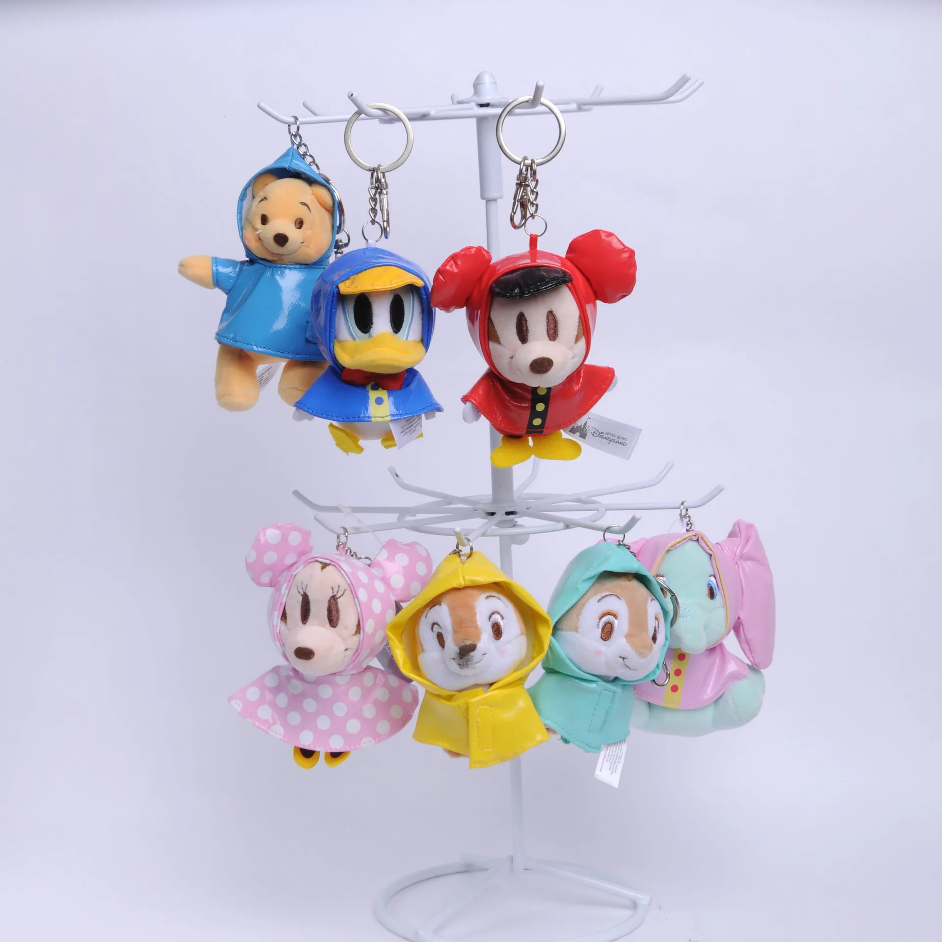 

10Cm Dianey Kawaii Plush Bag Pendant Phone Ornaments Lovely Stuffed Mickey Minnie Donald Winnie The Pooh Plush Toys keychain kid
